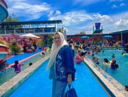 Libur Lebaran Wahana Kolam Renang Annisa Jaya Cibetok Diserbu Ribuan Pengunjung