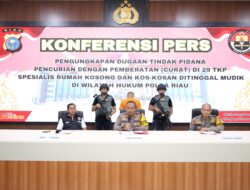 Satgas Gakkum Ops Ketupat LK 2025 Polda Riau, Tangkap Pelaku Pembobol Rumah 29 TKP, Spesialis Rumah Kosong dan Kos-Kosan Ditinggal Mudik