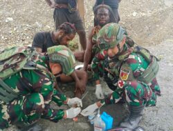 Tingkatkan kesejahteraan Masyarakat Papua Pegunungan, Satgas Yonif 715/Motuliato Terus Maksimalkan Pelayanan Kesehatan Gratis