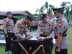 AKBP Mihardi Mirwan SIK SH MH Pimpin Sertijab Kasat Reskrim Polres Kampar, Kasat Lantas, Kapolsek Siak Hulu dan Kapolsek Tambang