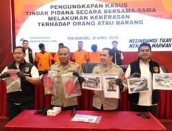 Polda Riau Tangkap Empat Debt Collector Yang Terlibat Pengrusakan dan Intimidasi