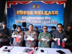 Polda Lampung Ungkap 7 Kasus Destructive Fishing Selama Tiga Bulan, Kerugian Capai Miliaran Rupiah