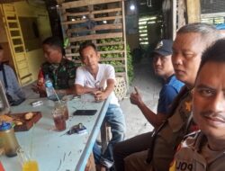 Bhabinkamtibmas Desa Citeureup mengikuti Penertiban PKL Pasar Citeureup