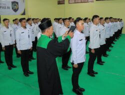 Sah Jadi ASN, Dua CPNS Rutan Bangil Ikuti Pelantikan dan Sumpah Janji Pegawai