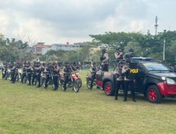 Fokus Pada Pendekatan Humanis, Polda Riau Latihan Taktis Hadapi May Day 2025