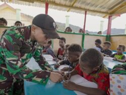 Peringati Hari Pendidikan Nasional, Satgas Yonif 715/Mtl Resmikan Rumah Belajar “PELITA PACE MENTARI”