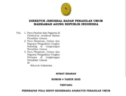 Dirjen Badilum Terbitkan Surat Edaran Penerapan Pola Hidup Sederhana Aparatur Peradilan Umum
