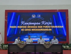 Kunjungan Kerja Wakil Menteri Imipas, Kalapas Purwokerto Hadiri Pengarahan dan Penguatan Wakil Menteri Imipas RI di Nusakambangan