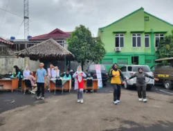 Kapolsek Dramaga Hadiri Senam Massal Forkopimcam dan TP PKK Se-Kecamatan Dramaga