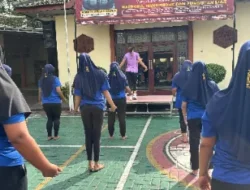 Tingkatkan Kesehatan, Warga Binaan Perempuan Rutan Bangil Antusias Ikuti Senam Bersama