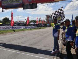 Polres Kampar Amankan Kejurnas Motoprix Bangkinang, Sosialisasi Keselamatan Berlalu Lintas pun Dilakukan