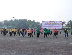 Solidaritas TNI-Polri dan Forkopimda Kampar Gelar Olahraga dan Penghijauan di Hari Bhayangkara