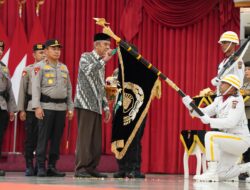 Polda Riau Laksanakan Upacara Pemuliaan Nilai-Nilai Luhur Tribrata dan Pencucian Pataka Tuah Sakti Hamba Negeri