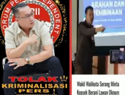 Noven Saputera, S.H. : Wakil Walikota Serang Jangan Asal Bicara Pahami Dulu UU Pers No.40 Tahun 1999 dan UU Nomor 14 Tahun 2008 Tentang Keterbukaan Informasi Publik