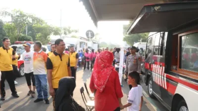 Polres Metro Tangerang Kota Bersama Pemkot Tangerang Gelar Car Free Day dan Pelayanan Terpadu di Tugu Adipura