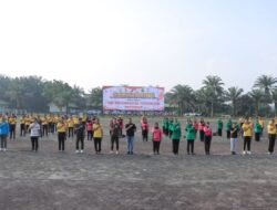 Perkuat Sinergitas di HUT Bhayangkara, TNI-Polri Kampar Gelar Olahraga dan Tanam 790 Pohon