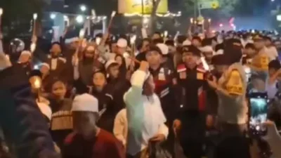 Polres Bogor Amankan Kegiatan Pawai Obor Warga Puncak Peringati Malam 1 Muharam 1447 H
