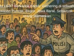 Pesta LGBT Berkedok Family Gathering di Sebuah Vila Kawasan Puncak, Bogor, Jawa Barat. Sebanyak 75 orang Diamankan
