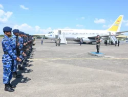 Danlanud Sultan Hasanuddin Mengantar Keberangkatan Pangkogabwilhan II Usai Kunker Di Makassar