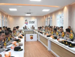 Kapolres Bogor Pimpin Anev Mingguan Sitkamtibmas di Wilayah Hukum Polres Bogor