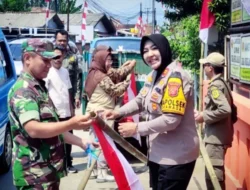 Kapolsek Dramaga dan Forkopimcam Ajak Warga ‘Merah Putihkan Kabupaten Bogor’