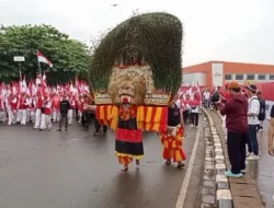 Tari Reog Ponorogo Meriahkan Kirab Merah Putih di Kabupaten Bogor
