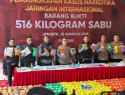 Polda Metro Jaya Gagalkan Peredaran 516 Kg Sabu, Selamatkan 2,6 Juta Jiwa