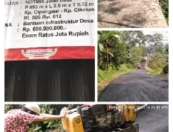 Pengaspalan Jalan Desa Cintamanik Rampung, Masyarakat Diminta Jaga Fasilitas