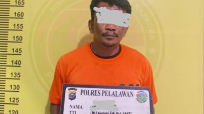 Sita 8 Paket Sabu Siap Edar, Satresnarkoba Polres Pelalawan Grebek Rumah di Jalan Lintas Timur KM 83 Desa Kemang