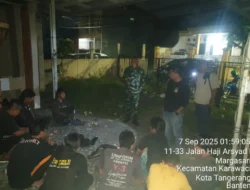 Polsek Karawaci Amankan 9 Remaja Nongkrong Sambil Konsumsi Miras Jenis Ciu