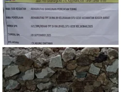 Ada Dugaan Penyimpangan Material Pada Proyek Rehabilitasi TPT di Kota Bogor