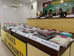 Ungkap Jaringan Narkotika Internasional, Polres Meranti Sita 30 Kilogram Sabu, Ribuan Catridge Liquid Lamborghini dan Happy Water