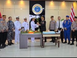 Meriahkan HUT ke-80 TNI, Kunjungan Kapolres Dumai ke Mako Lanal