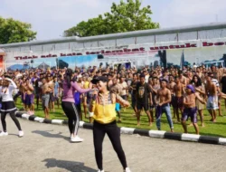 Warga Binaan Antusias Ikuti Senam Rutin di Lapas Kelas IIA Purwokerto