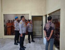 Kapolres Kampar Turun Langsung Cek Kondisi Rutan, Pastikan Personel Piket Siap Siaga Jaga Tahanan