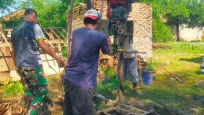 Satgas TMMD ke-126 Warga Gembira Sumur Bersih di Nagacipta Akhirnya Terbangun