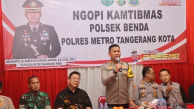 Kapolres Metro Tangerang Kota Gelar Ngopi Kamtibmas di Benda, Serap Aspirasi dan Ingatkan Orang Tua Awasi Anak