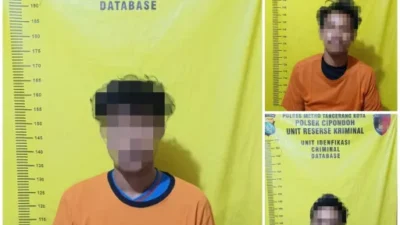 Polsek Cipondoh Ringkus Tiga Pelaku Pencurian Tembaga Berkat Rekaman CCTV