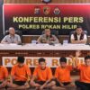 Ungkap Pencurian Kabel Reda di PT PHR, Polres Rohil Amankan 5 Orang Pelaku