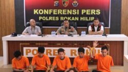 Ungkap Pencurian Kabel Reda di PT PHR, Polres Rohil Amankan 5 Orang Pelaku