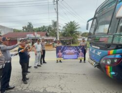 Cegah Kecelakaan, Polres Kuansing Gelar Ramp Check, Tes Urine dan Cek Kesehatan Supir Angkutan