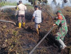 Jajaran Polsek Sungai Mandau Sigap Tangani Titik Api di Muara Bungkal, Karhutla Berhasil Dipadamkan
