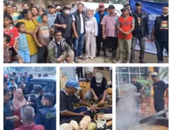 PWI Aceh dan PT Wajib Usaha Mix Masak 10 Kuali Kuah Beulangong Untuk Korban Banjir Aceh Tamiang