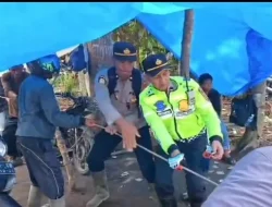 Polres Bener Meriah dan Brimob Pasang Tali Sling, Akses Warga Tiga Desa Kembali Terhubung
