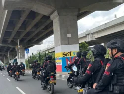 Brimob Polda Metro Jaya Laksanakan Antisipasi Tawuran di Cipinang Besar Selatan, Jakarta Timur