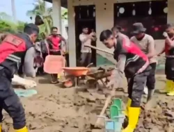 Polres Pidie Jaya Bersama Warga Gotong Royong Percepat Pemulihan Pascabanjir