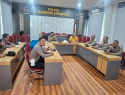 Polres Kuansing Ikuti Vidcon Anev Ops Lilin Polda Riau 2025, Kapolres Apresiasi Kinerja Personel