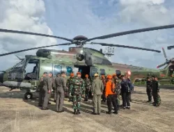 Lanud Sultan Hasanuddin Kerahkan Helikopter Caracal Bantu Pencarian Pesawat ATR 42-500 Yang Hilang Kontak