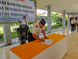 Lapas kelas 2A Warung Kiara MenggelarApel Pagi Dan Penandatanganan Komitmen Bersama Pembangunan Zona Integritas Tahun 2026