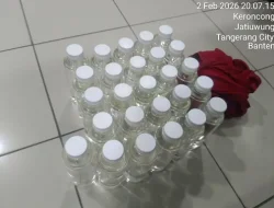 Operasi Pekat Jaya 2026, Polsek Jatiuwung Amankan Puluhan Botol Miras Oplosan